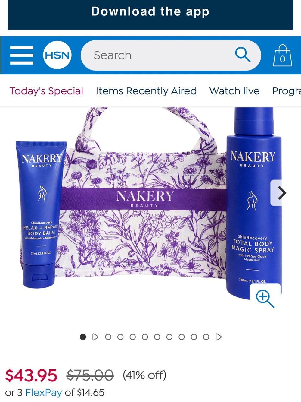 Nakery Beauty 3 Piece Supersize Magnesium Recovery Giftset